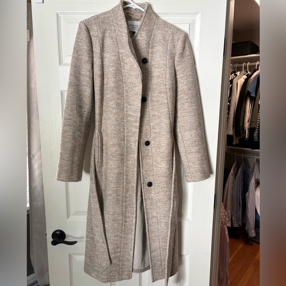 Cole Haan Tan Wool Coat